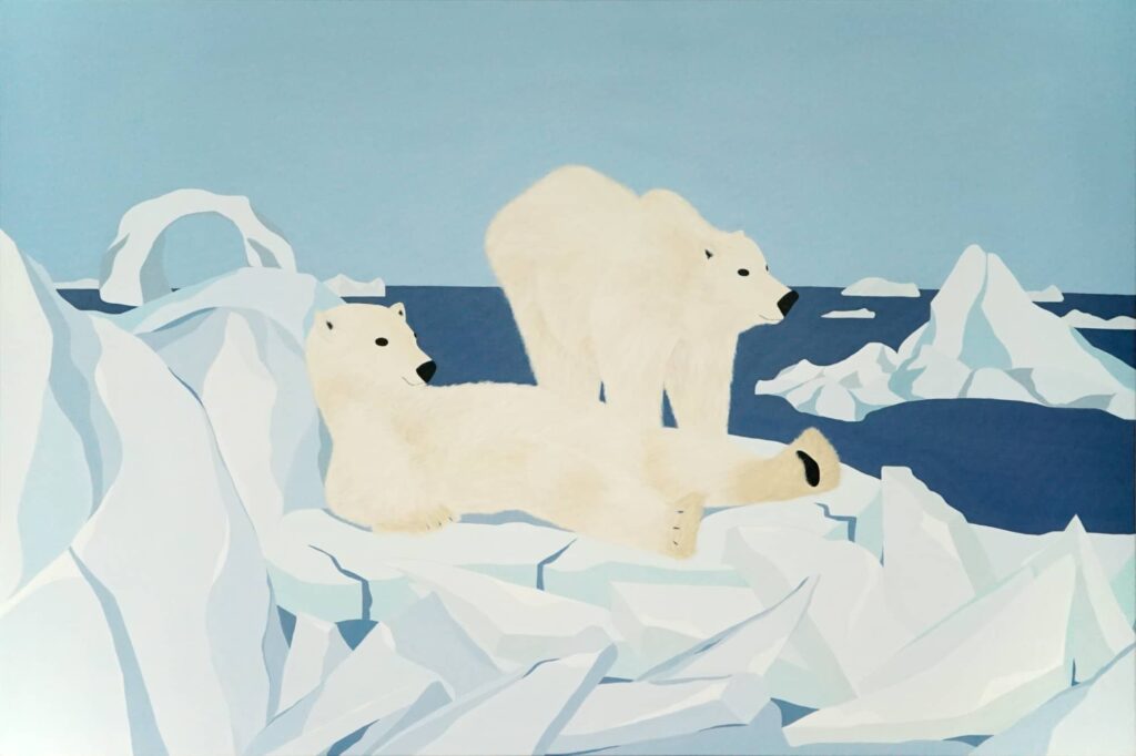 The Past? #3, 180×120 cm, Acryl auf Leinwand, 2024, Künstlerin: Irene Pichlhöfer, Wien